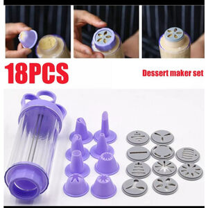 (18PCS) Manual Cookies Biscuit Filling Dessert Maker for Making Cookies, 250ML